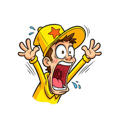 Naklejka premium vector cartoon character