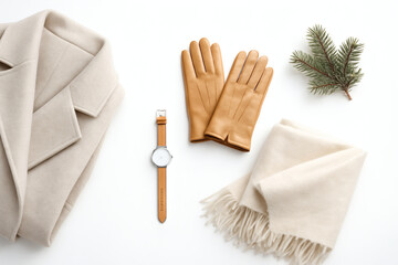 Winter Fashion Essentials Flat Lay