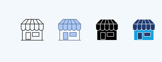 Store Multiple Icon Illustration Vector