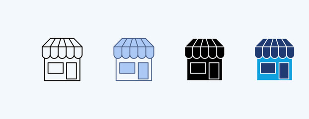 Shop Multiple Icon Illustration Vector