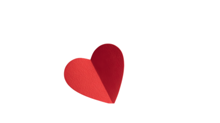 Scarlet valentine's heart made from folded paper signifies love and passion perfect for valentine’s day celebrations and crafting homemade expressions