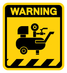 Pressure Pump Warning Sign, Vector Illustration, Isolate On White Background Label. EPS10