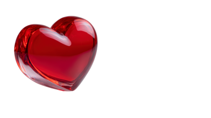 Valentine's day crystal red heart love concept romantic passion relationship friendship marriage feelings emotions affection holiday greeting symbol