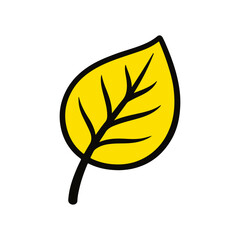 leaf sticker vector on a white background
Colored vector sticker on a white background