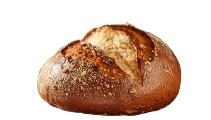 A delicious loaf of bread on a black background