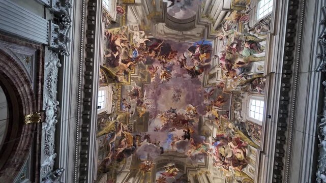 Ceiling of Church of Saint Ignatius in Rome, Italy