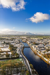 Fototapeta premium Ballina Town Co. Mayo Ireland winter time
