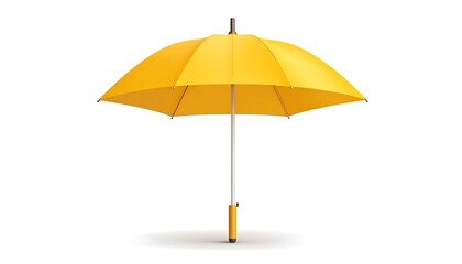 Obraz premium Yellow umbrella on white background
