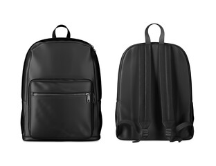 An image of a black Backpacks isolated on a white background