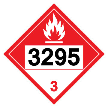 Flammable Liquid NOS UN3295 Symbol Sign, Vector Illustration, Isolate On White Background, Label.EPS10