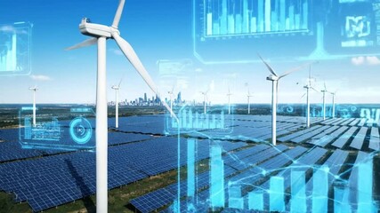 Renewable Energy Wind Turbines Solar Panels. - Powered by Adobe