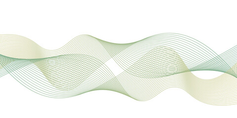 Colorful Abstract Wave Background, Blue Green Yellow Flowing Lines Design