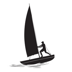 silhouette of a sailing boat