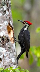 Woodpecker on a tree