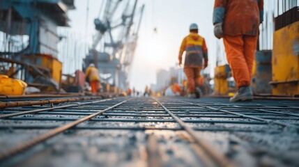 Longspan ship tunnel construction (medium shot)