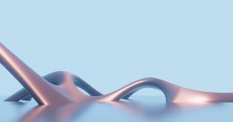 Futuristic architecture background bionic pattern in design 3d render