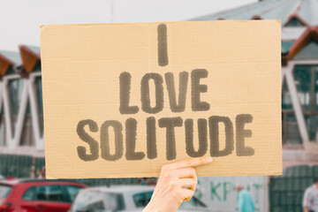 "I Love Solitude" Preferring aloneness reflects personal comfort. PREFERRING. ALONENESS. REFLECTS. PERSONAL. COMFORT.