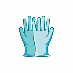 Obraz premium Pair of blue medical examination gloves for safety and hygiene in a clean and controlled environment