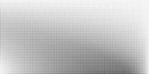 Dotted halftone gradient texture. Fading polka dot background. Repeated dots gradation pattern background. Black vanishing comic pop art overlay backdrop. Halftone raster effect wallpaper. Vector