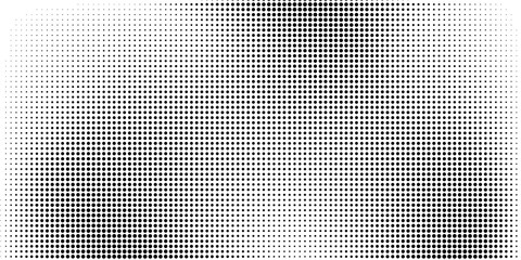 Dotted halftone gradient texture. Fading polka dot background. Repeated dots gradation pattern background. Black vanishing comic pop art overlay backdrop. Halftone raster effect wallpaper.