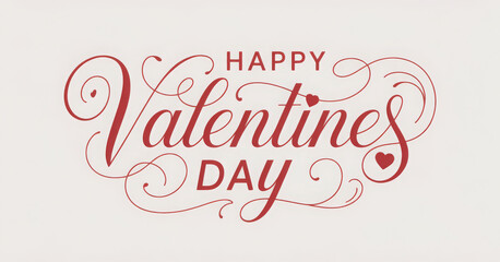 Happy Valentines Day hand drawn lettering. Love vintage concept poster template. Calligraphy text handwritten background. Luxury elegance style. Decorative swirl typographic.