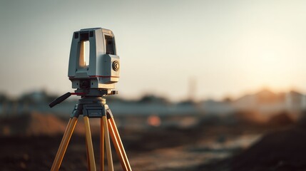Surveying equipment instrument outdoors