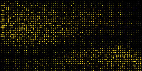 Blue Dot Paint Background. Round Event Texture. Orange Falling Circle. Yellow Top Confetti Illustration.