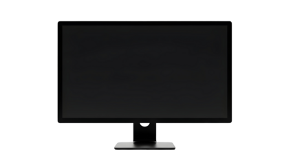 Modern flat screen monitor isolated on transparent background