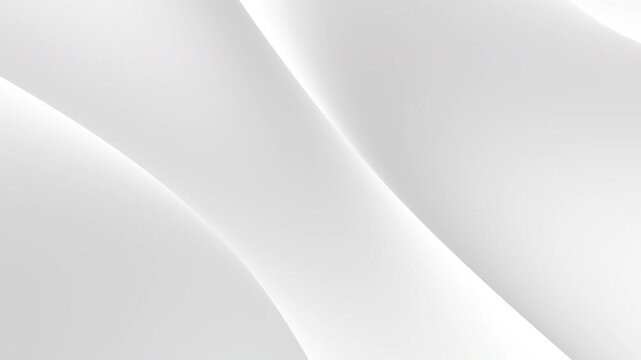 Minimal white grey curve waves abstract corporate background. Seamless loop
