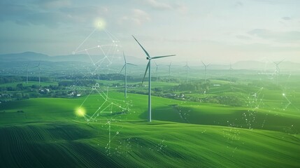 Wind turbine generating clean energy