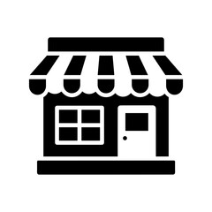 Shop Icon Vector. Minimalist Retail Store and Market Symbol