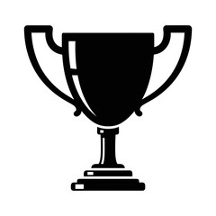 Winner Trophy Cup Award Icon Vector Silhouette for Achievement