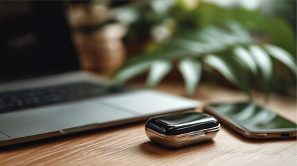 Ultramodern tech gadget flat lay marketing photography product advertising stock photo ecommerce product images brand promotional content social media marketing visual digital