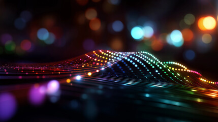 Vibrant colorful lights merging technology and creativity digital marketing stock photo creative services advertisement graphic design visual branding agency multimedia