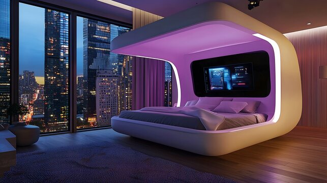 Futuristic capsule bed design high resolution picture