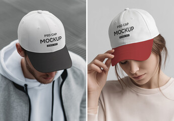 Baseball cap mockup set