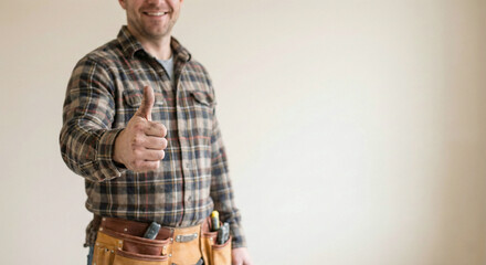 Man giving thumbs up for home maintenance