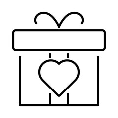 Valentines Day Gift Box Icon