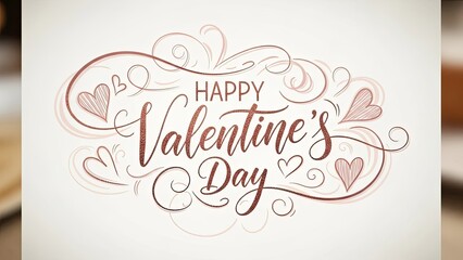 Fototapeta premium Happy Valentines Day Card