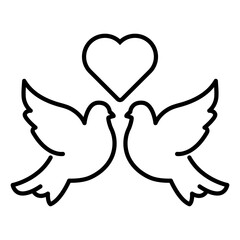 Valentines Day Pigeons Icon