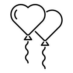 Valentines Day Heart Balloon Icon