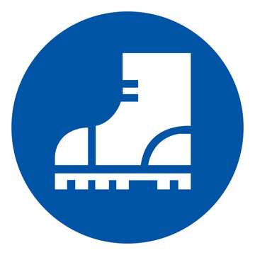 Steel Toe Shoes Symbol Sign ,Vector Illustration, Isolate On White Background Label.EPS10