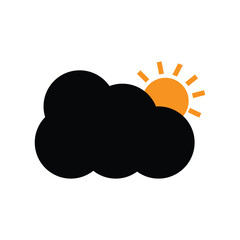 cloud and sun  logo icon illustration flat
