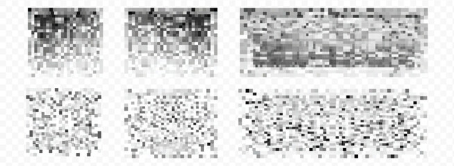 Censorship texture and pixel mosaic background, skin toned pixel pattern on transparent background with checkered censor blur for privacy protection.