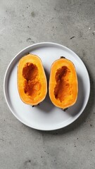 Baked sweet potato halves filled with melted cheese on a white plate. A simple and comforting dish, perfect for lunch or an easy recipe.