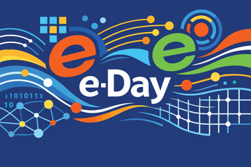 Minimal Digital & Innovation Symbol for e-Day
