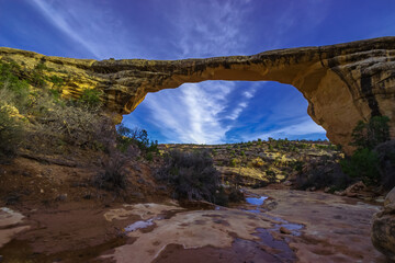 Owachoma Bridge Natural Bridges Arch Landscape