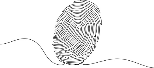 Single of a fingerprint with wavy lines below identity identification
