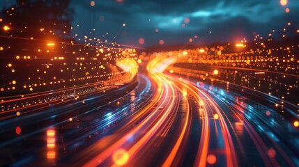 Connected Transportation Abstract Clean Motion 