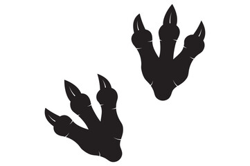 Animal Paw Tracks Silhouette &ndash; Wild Footprint Trail Illustration